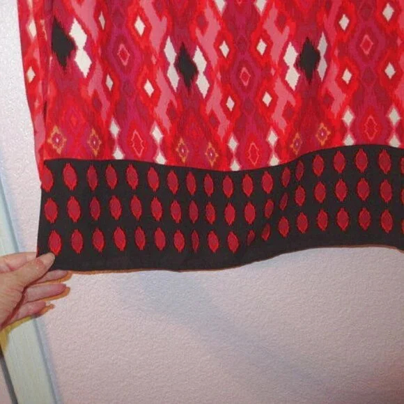 Vtg Scully Women's Top Size L Tunic Limited Edition iKat Balloon Sleeves Western - Picture 4 of 9